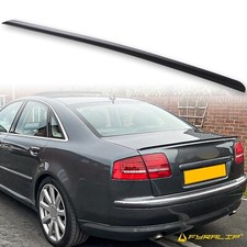 Fyralip Y22 Unpainted Black Boot lip spoiler For Audi A8 4E Saloon 03-09
