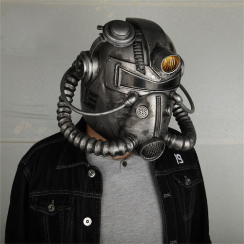 Game Replica Power Armor Helmet Fallout Soldier PVC Mask Wearable Cosplay Props - Picture 10 of 11