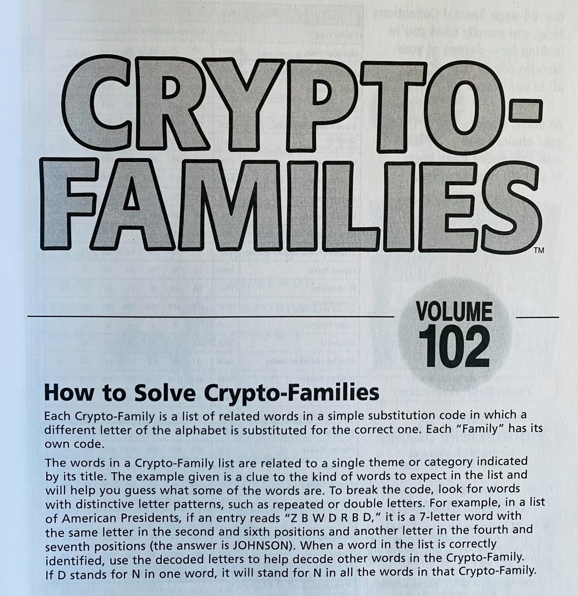 Lot of 2 Cryptofamilies Penny Press Crypto Families DELL
