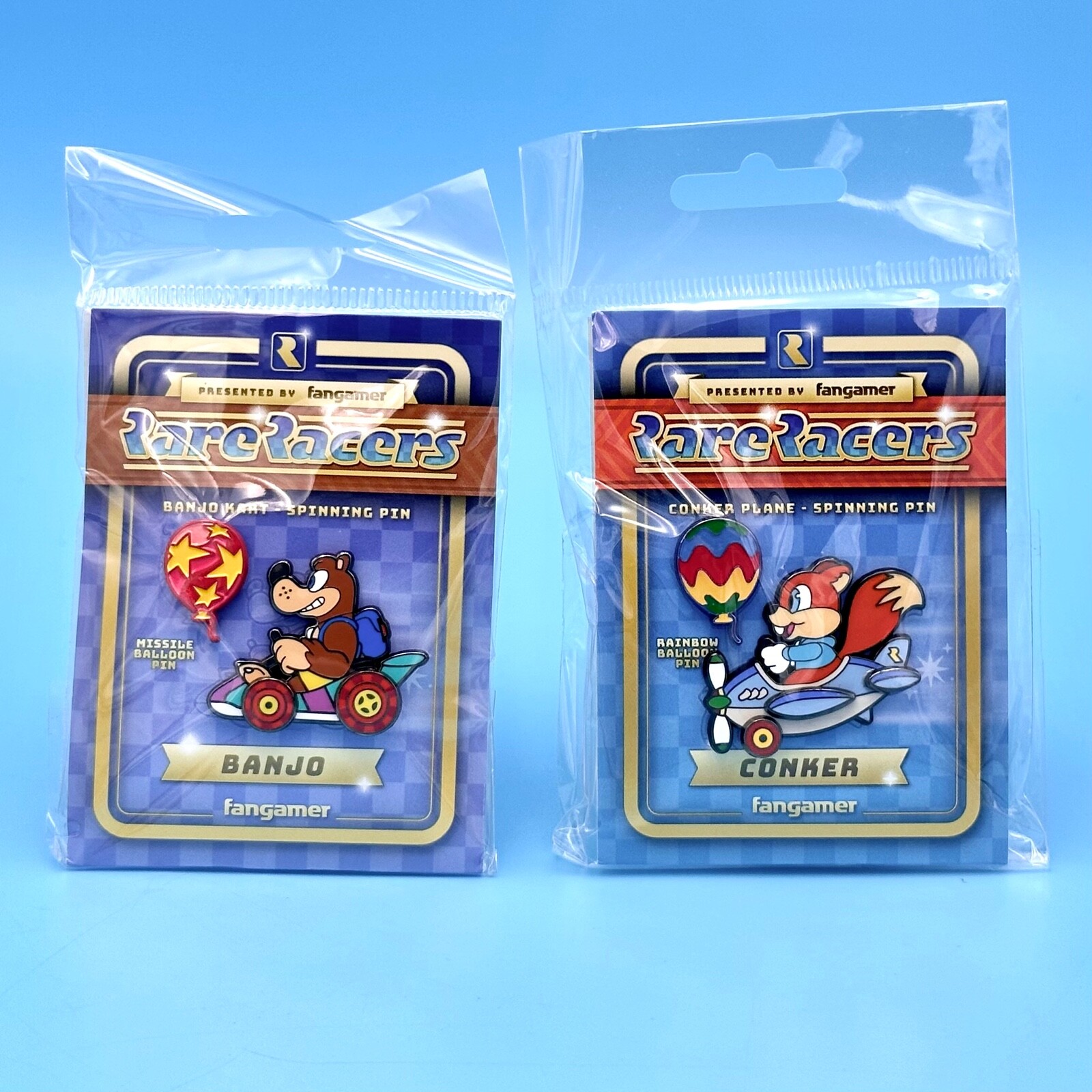 Banjo-Kazooie + Conker RareRacers Kart Spinning Pin Figure Set Diddy ...