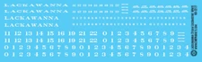 N Scale - Lackawanna Steam Locomotive White Decals