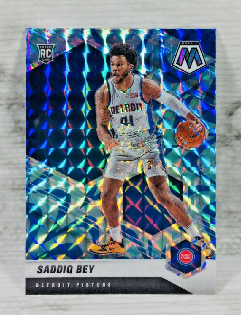 2020-21 PANINI MOSAIC BASKETBALL #209 SADDIQ BEY RC ROOKIE (REACTIVE BLUE PRIZM)