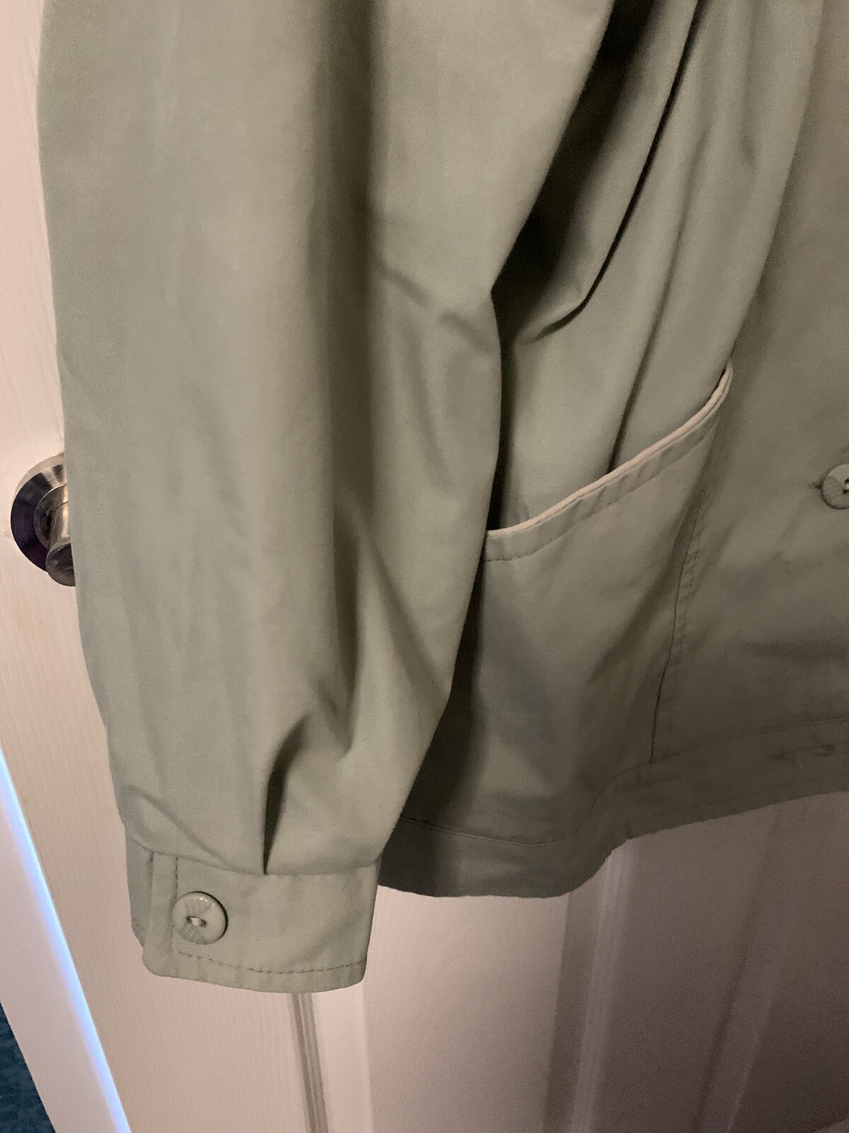 Vintage Pale Green Ladies Summer Jacket / Anorak Size S/M