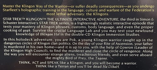 Vintage Star Trek Klingon Interactive Brand PC CD Rom Interactive Adventure USED - Picture 7 of 19