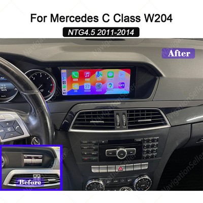  8.8'' NTG4.5 Android 13 Autoradio CarPlay GPS Navi für MERCEDES-BENZ W204 S204