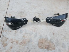 Tusk D-Flex Handguards Silver Bar/Black Plastics 7/8" Clamp