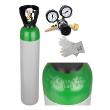 Bombola Argon CO2 Gas 8L Piena Mix 8L 150B ArCO2 Saldatura Topo Riduttore Guanti
