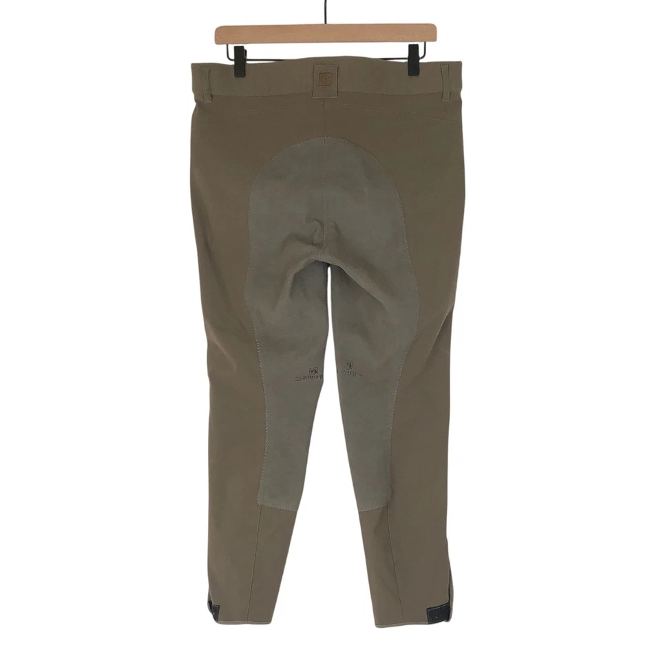Calças de equitação Romfh roupas equestres marrom oliva 34R masculinas - Imagem 2 de 4