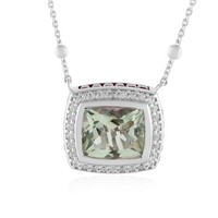 Cavill Silberkette Damen 925 Sterlingsilber 4,41Ct GrüNer Amethyst Echtschmuck