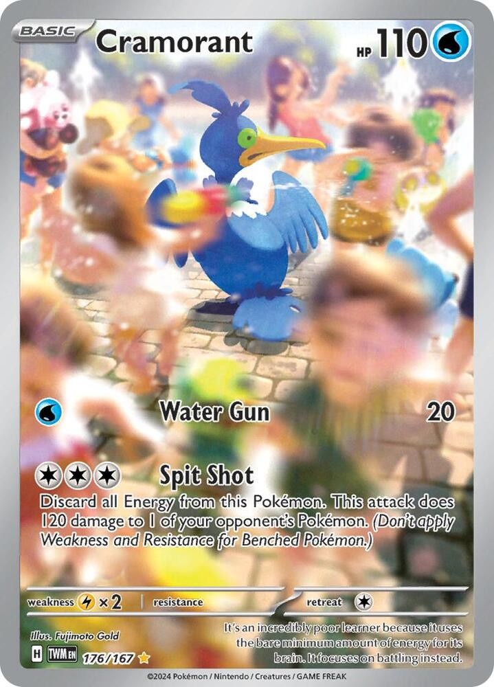 Cramorant 176/167 SV06: Twilight Masquerade Illustration Rare Holo NM