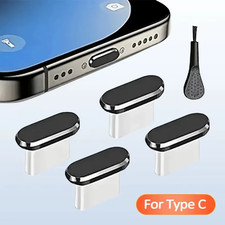 Dust Plug Type-C USB Charging Port Protector Metal Cover For Smart 4 pcs