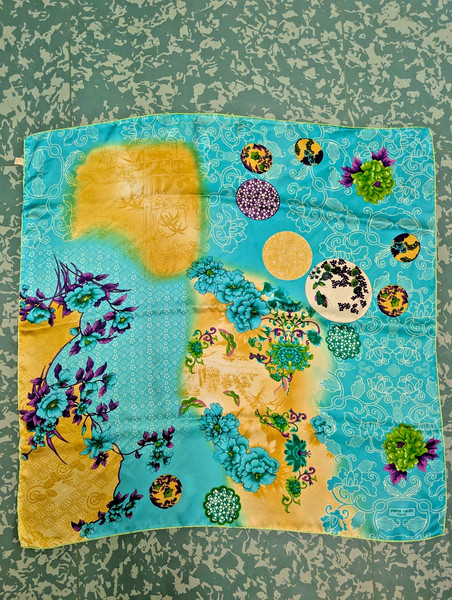 Pierre Cardin Kopftuch Halstuch Hijab (Eşarp) Seide ipek