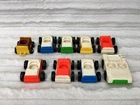 9 Vintage Fisher Price Little People Lot Cars Vehicles Green Red Yellow Blue