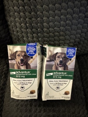2x Advantus Flea Soft Chews for 23-110lbs Exp 2028