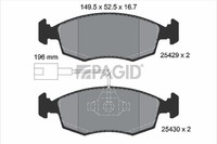 Pagid Bremsbelagsatz Scheibenbremse T2112N FüR Fiat Punto EVO 500 312AG1A 312