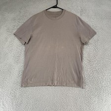 AllSaints Shirt Mens Small Brown Musica SS Crew Oversized Fit Cotton Tee Top