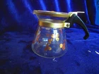 Vintage Pyrex Gold Clover Single Serve Syrup Creamer Dispenser Coffee Carafe