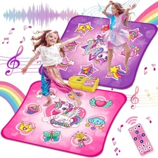 VATOS Double Dance Mat for Girls - 4 Game Modes & 9 Challenge Levels with Adj...