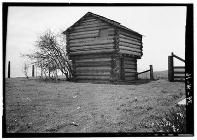 1. Front side view - Jacob Ebey Blockhouse, Sunnyside Cemetery Vicinity,