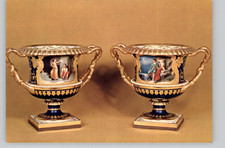 Pair of vases with painted scenes by Thomas Baxter Postcard 1820