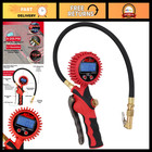 Heavy-Duty Digital Tire Pressure Gauge & Inflator, 255 PSI, Clip-on Chuck, 20” H