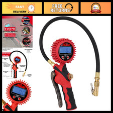 Heavy-duty Digital Tire Pressure Gauge Inflator 255 Psi Clip-on Chuck 20 H Heavy-duty Digital Tire Pressure Gauge Inflator 255 Psi Clip-on Chuck 20 H