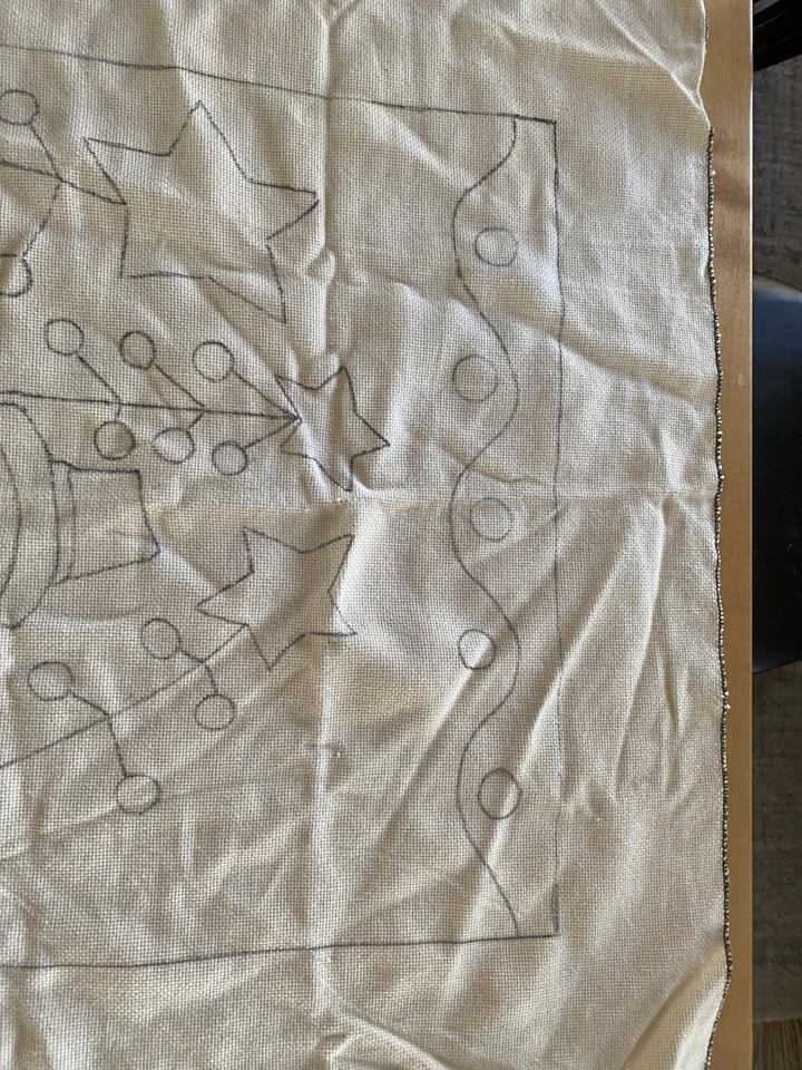 Snowman Rug Hooking Pattern Monks Cloth 20 By 30- Threads Of Comfort - Image 4 of 4