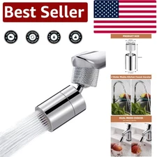 Innovative 360° Swivel Sprayer Attachment for Kitchen Faucets - Chrome Aerator
