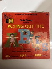Walt Disney's Acting Out The ABC’s Read-Along Book And 33 1/3 RPM Record 1967