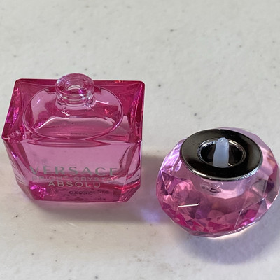 Versace Bright Crystal Absolu Luxury Splash Perfume Travel Mini Purse Pink Italy
