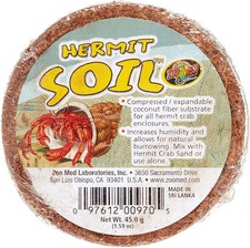Zoo Med Hermit Crab Soil 2 Pack Compressed Coconut Fiber Substrate 7 8 Liters