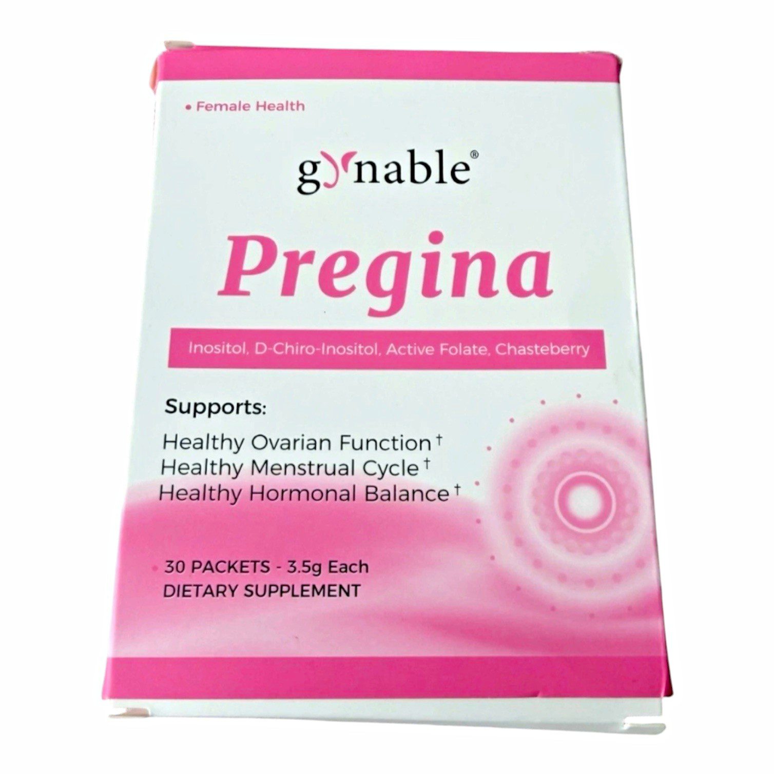 gynable Pregina Inositol + D-Chiro-Inositol Folate Vitex Peach 30 Packets