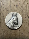 CITATION 1.15  OZ  TRIPLE CROWN WINNER MEDALLIC MACO RARE SILVER COIN MEDAL