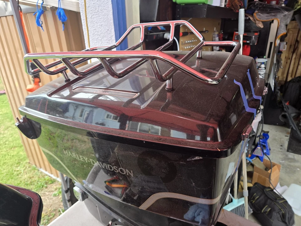 oem Harley-Davidson Electra Glide Ultra Classic Black Tour Pack Rear Luggage - Image 2 of 4