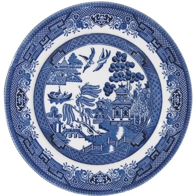 Blue Willow Mint Plate 17cm Made in UK by Queens Churchill China Dishwasher Safe