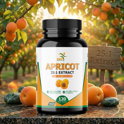 Apricot Capsules 25:1 (120 Capsules) 500 Mg per Capsule, USA