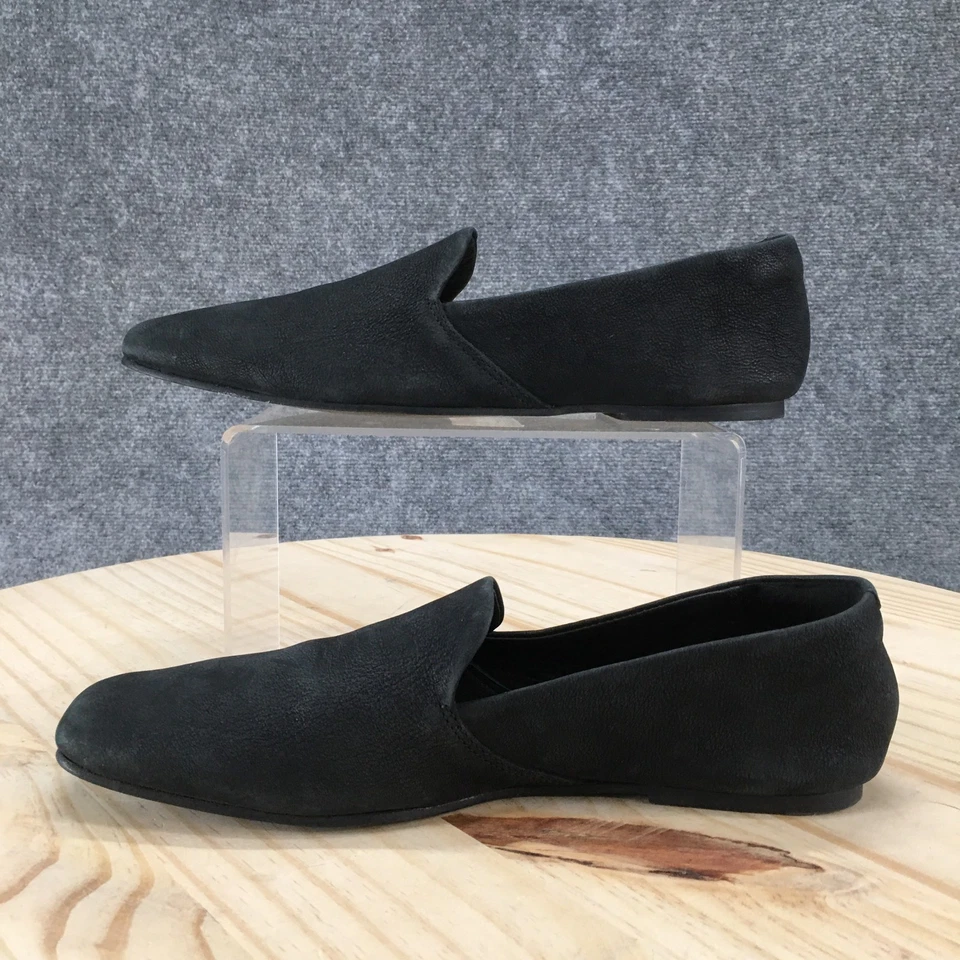 Clarks Zapatos Mujer 7.5 W Mocasines Puro Sin Cordones Puntera Cuadrada Cómodos Cuero Negro Foto 2 de 4