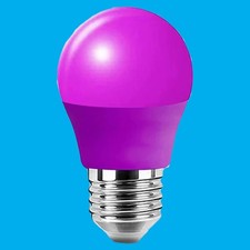 Ampoule Ronde LED G45 4W Couleur Violet Pour Fête Golf ES E27 Vis Edison