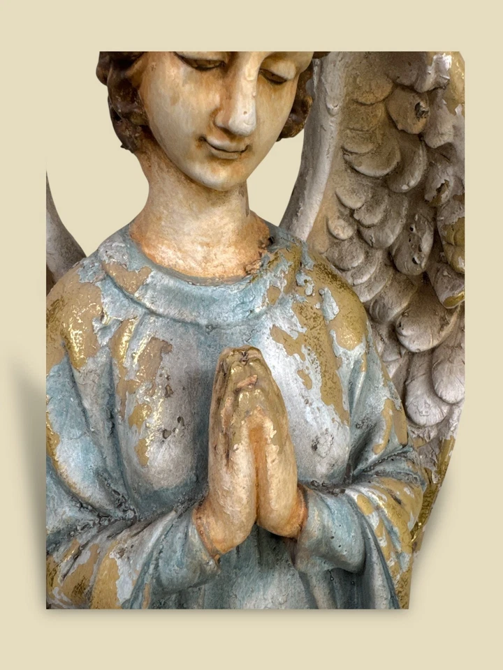 Large Clayre & Eef Angel Figurine Praying Religion Wings Christmas Decoration 70cm - Image 3 of 4