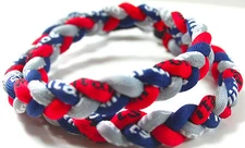 Wholesale Lot of 12 20" Navy Blue Red Gray Titanium Sports Baseball Necklaces