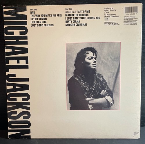 MICHAEL JACKSON / BAD 1987 1. EPIC E 40600 sieht sehr guter Zustand ++ spielt neuwertig - Bild 6 von 6