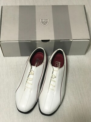 Nike Golf Verdana Ladies Leather Golf Shoes White Red NEW NOS