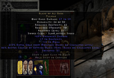 Blade of Ali Baba Tulwar / Diablo 2 Resurrected / PC / Non-Ladder Softcore