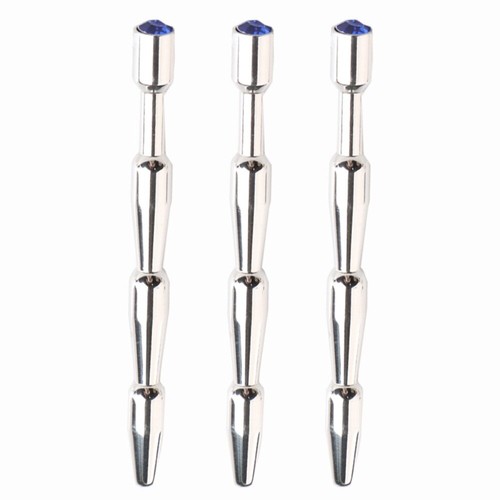 Stainless Steel Penis Plug Urethral Sounding Rod Beads Dilator Tube