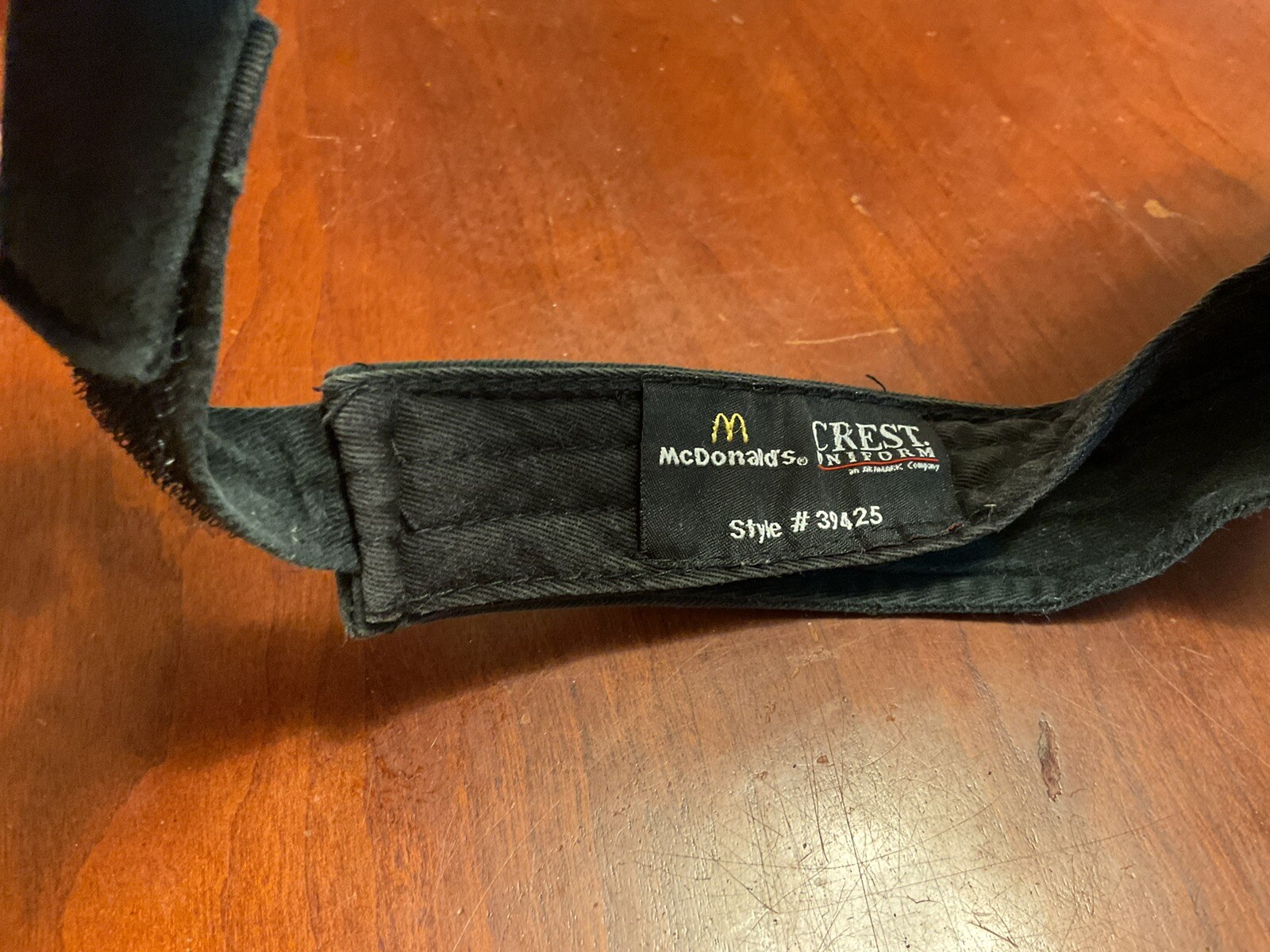 McDonald’s Visor Hat Black Hook Loop Adjustable 3… - image 3