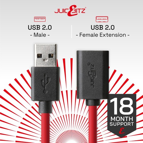 Male to Female USB 2.0 Extension High Speed Data Transfer Charger Cable Lead - 第 1/35 張圖片