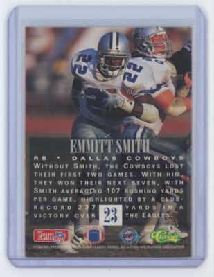 1994 Classic NFL Emmitt Smith Dallas Cowboys #23 | eBay