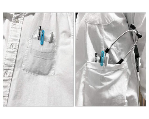 10 Pcs Shirt Pocket Protectors Lab Coat Pen Sleeves Pocket Organizers for Office - Picture 3 of 8