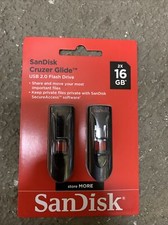SanDisk Cruzer Glide 16GB USB Flash Drive 2 in a pack sealed