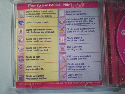 BARBIE PRINT N PLAY CARDS AND INVITATIONS (PC, 1996) - Picture 2 of 4